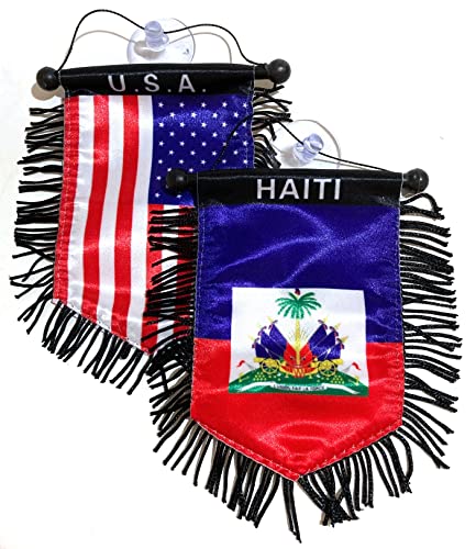 Haiti flag small car decoration banner accessory Haitian pride