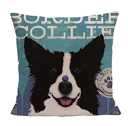 18 X 18 inch Cotton Linen Throw Cushion Cover Retro Vintage Indoor/Outdoor Pillow