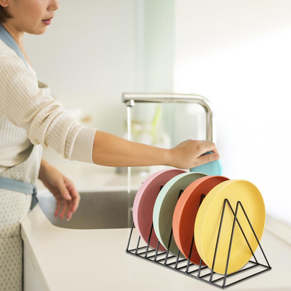 4 pezzi porta documenti triangolari, porta riviste a 9 scomparti, supporto metallico per dischi in vinile, organizer da scrivania per documenti e riviste per ufficio e casa, porta lettere e libri