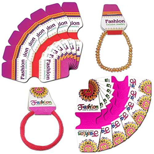 Image of DIY Crafts 150 Pcs Mix, 2 Designs Mix, Blank White /Multi - Color Kraft Paper Jewelry Necklace Bracelet Display Hanging Cards Pri(150 Pcs Mix, 2 Designs Mix)