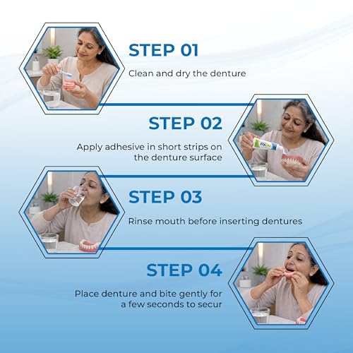 Image of ICPA Fixon Denture Adhesive Cream 15 gm| Premium Cream For Long lasting Hold | All Day Hold | Food Seal Protection (Pack of 2)