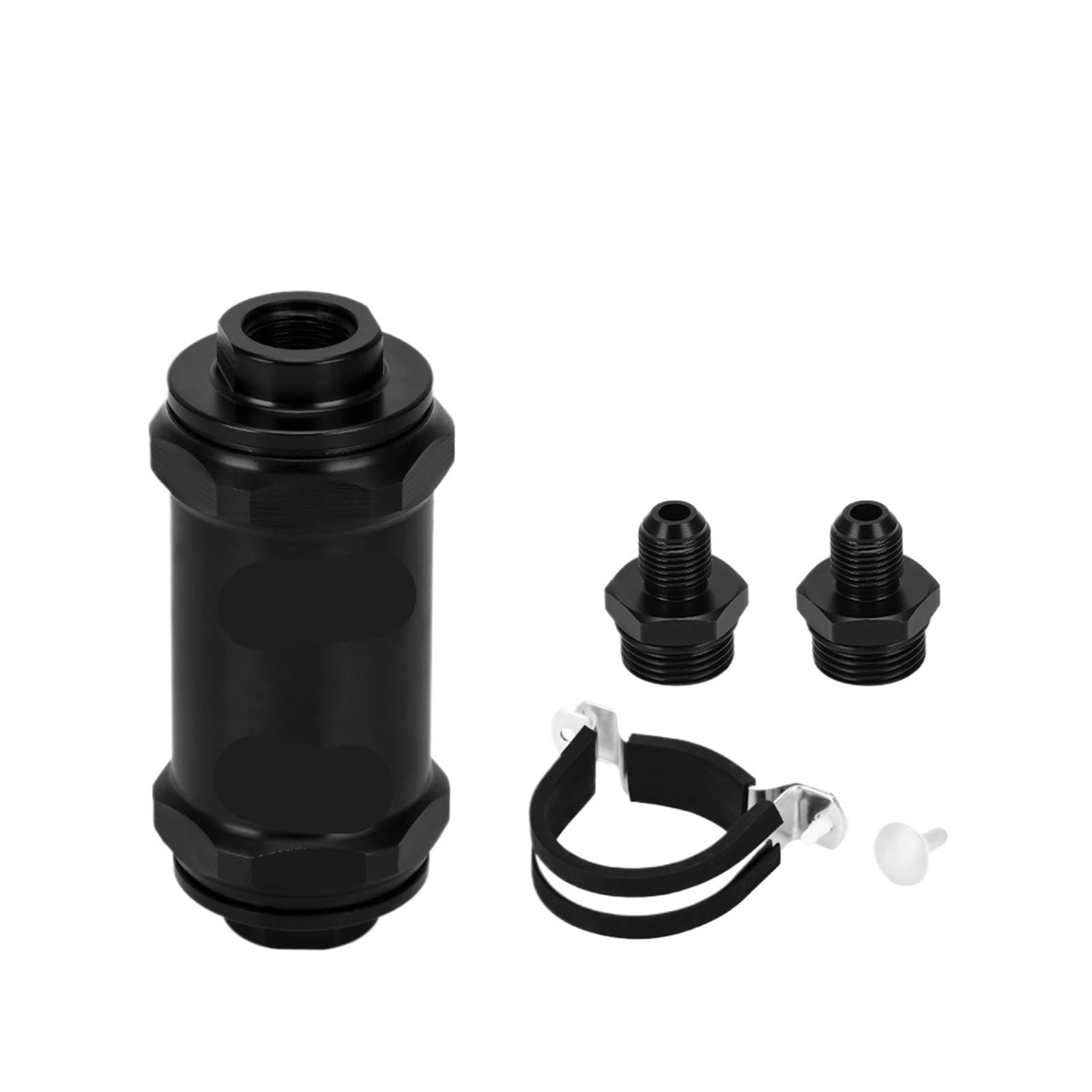 Filtro de combustible en línea AN6/AN8/AN10 acero inoxidable 100 micrones(Black AN10 Fitting)