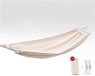 Hammock Chair Swing Seat Portable Hammock Hammock Lazy Man in a Daze Hammock Stitch Fabric Hammock Swing Quick Installation Off-White Outdoor Hammock Swing Chair (White, Medium)