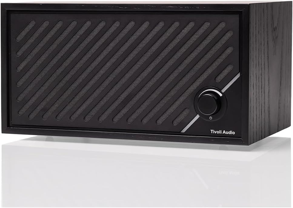 Close-up of the control knob on the Tivoli Audio Model Two Digital speaker.