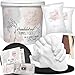 3D Handabdruck Set für Paare Hochwertiges Gipsabdruckset Hände Jahrestag Geschenk für Ihn und Sie, Pärchen und Partner Geschenke für Frauen Muttertag Inklusive Filzsockel