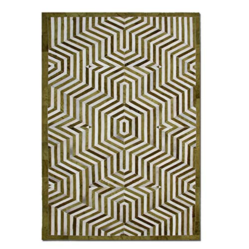 Fydnp Alfombra De Piel 100% Patchwork, Sala De Reuniones Alfombra Cuad