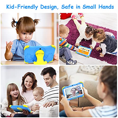 Kids Tablet, Android Tablet for Kids, 7 inch HD IPS Eye Protection Screen Tablet with WiFi, 16GB, Quad-Core, Dual Camera, Kids APP Preinstalled, Educational Games, Parent Control Children Tablet(Blue) - Image 7
