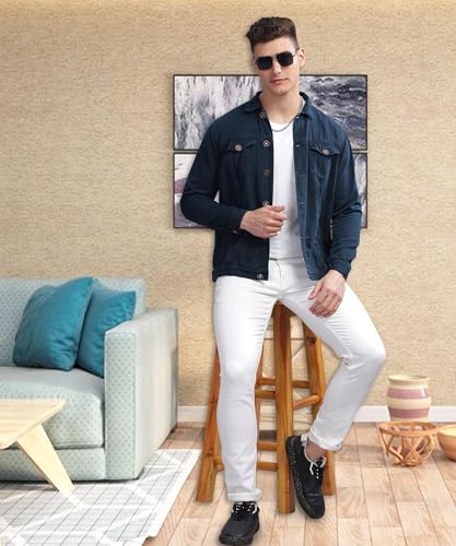 Image of Kuons Avenue Men's Regular Fit Trucker Jacket | Denim Jacket for Men
