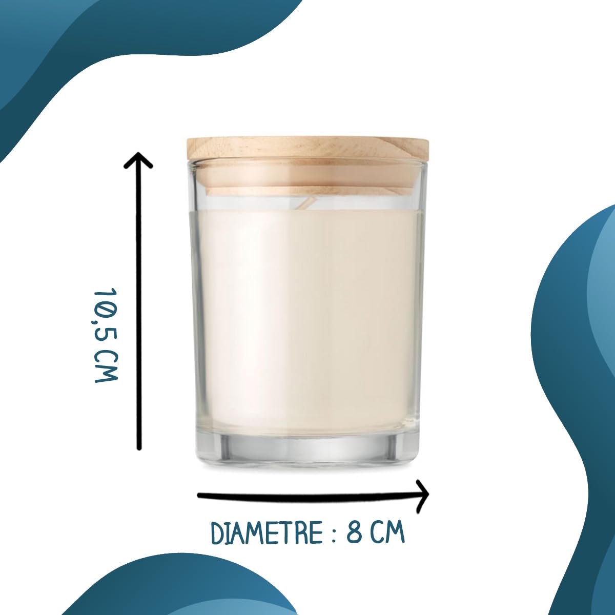 Bougie Cheffe Personnalisée Parfumée | Coffret Cadeau Retraite Secret Santa
