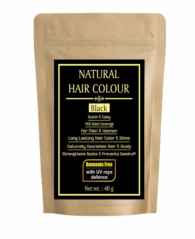 Kala Mehandi (Natural Black Hair Colour) Maruthani Ilai/Goranti For Men & Women Powder Without Ammonia Fresh Ready To Apply Kali Henna Pack = 40g Pack Of 2-picture-39
