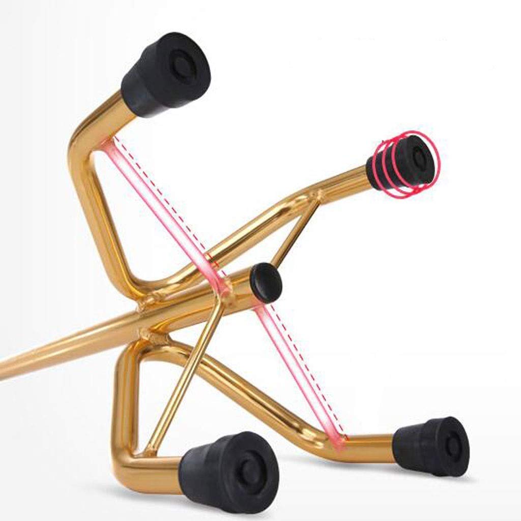 Bastón de Cuatro Patas para Anciano, bastón de Cuatro Esquinas para discapacitados, Andador para Ancianos, bastón Grueso, Silla de bastón de Tubo de Acero Inoxidable, muletas Times