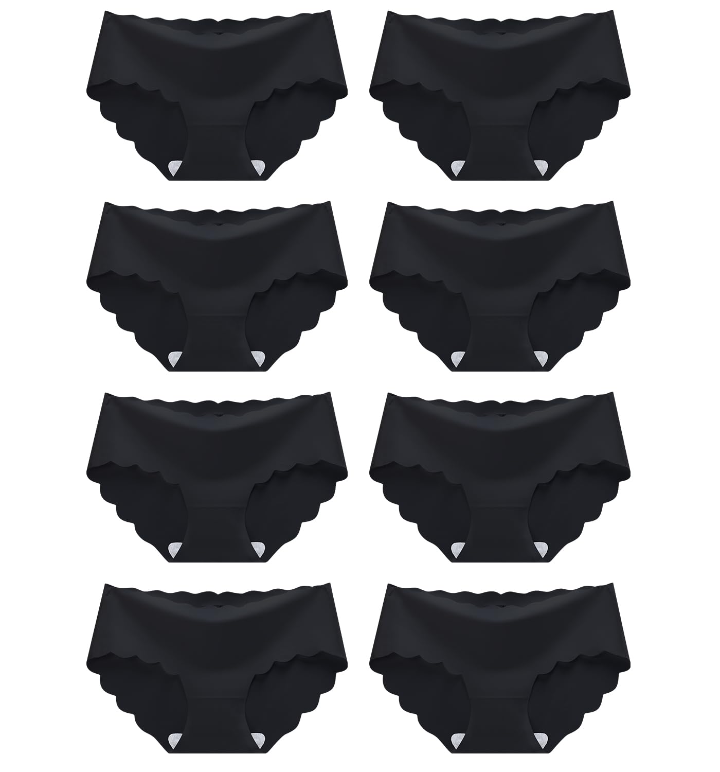 Demifill Teen Girls Seamless Underwear Tagless No Show Panties for Teens Pack of 8 Multipack