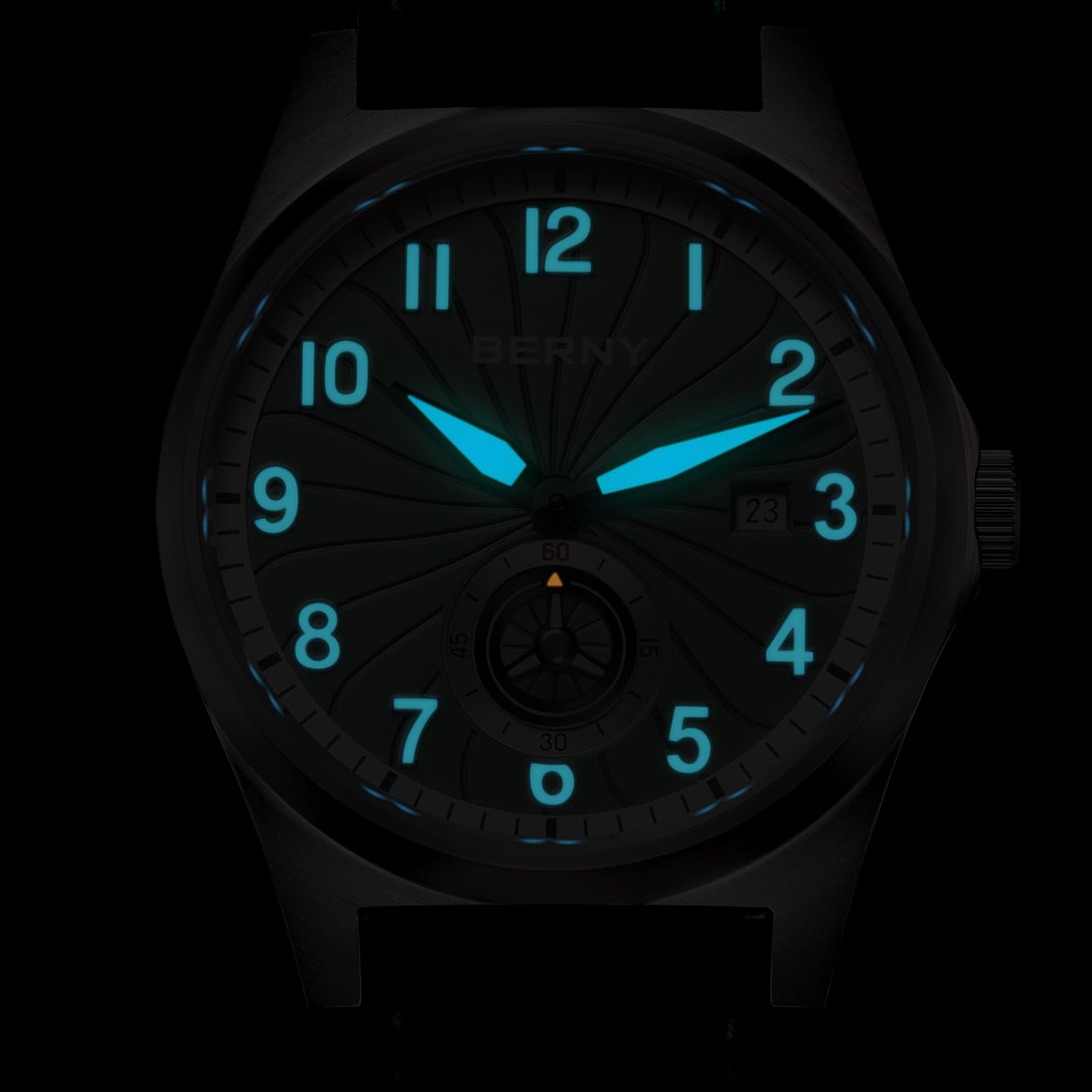BERNY Reloj De Titanio para Hombres Movimiento Automático Relojes De Pulsera Clásicos para Hombre 10ATM Resistente Al Agua