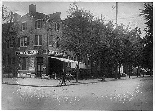Photo: 6th,H Streets,N.W,Looking N.E,Washington,D.C,c1900,Denty's Market,Bicycle