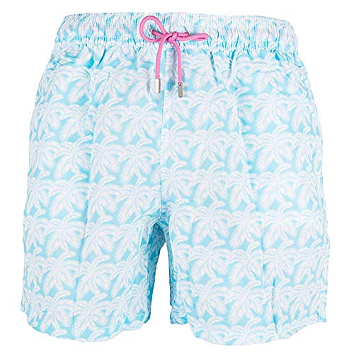 TINTARELLA Traje de baño Azul Cielo para Hombre y Teen, Modelo Palmeras (Talla S)