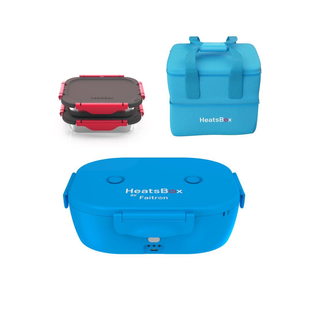 Fiambrera autocalentable con batería HeatsBox Go Kids y cuencos herméticos