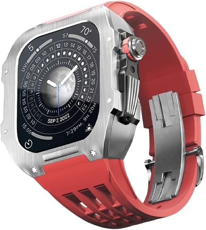 Bracelet Apple Watch acier inoxydable EZZON boîtier luxe mod kit