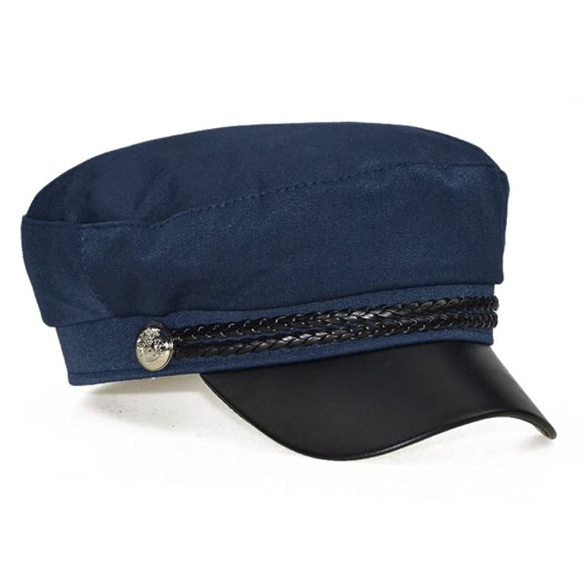 iSWEVEN Classic Cotton Beret Cap for Men & Women - Stylish Newsboy, Irish Cabbie Summer Visor Hat - Free Size (WBC8101B, Blue) - Image 7 thumbnail