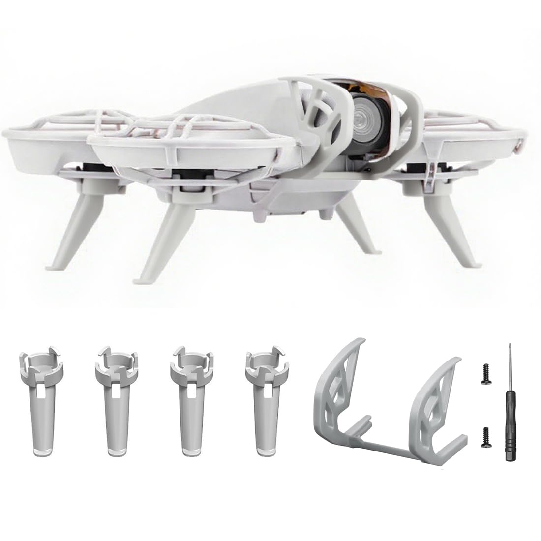 JOLOESLOS Protetor de para-choque cardan + tripé de aumento de altura para  DJI Neo Drone Extension Kit de acessórios, barra de proteção anticolisão,  ...