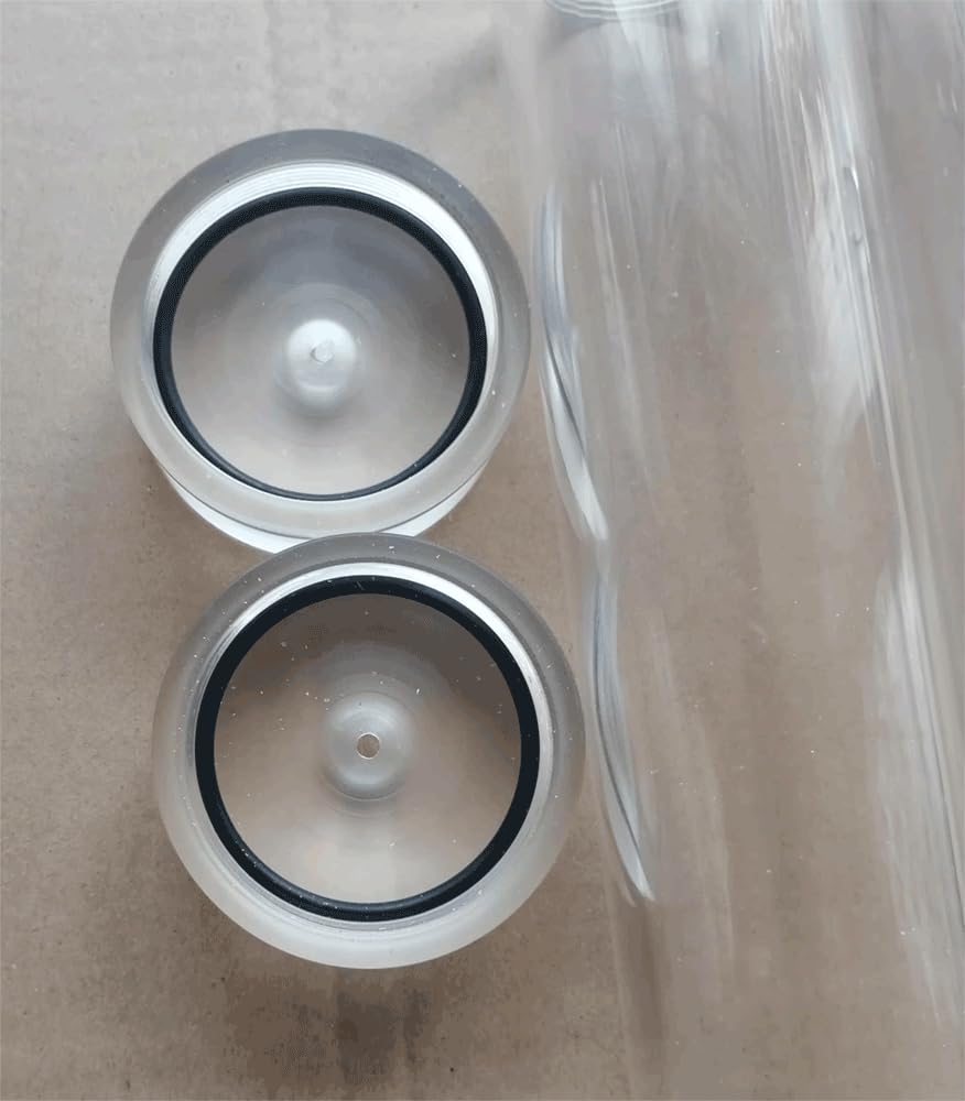 1 tubo de secado acrílico, tubo de filtro de gas for eliminación y purificación cromatográfica de agua.(Aluminum Lid 60x200mm)