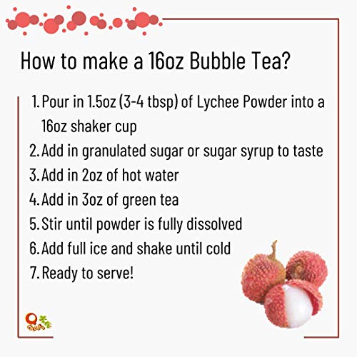 Qbubble Tea Powder, Lychee, 2.2 Pound thumb #4
