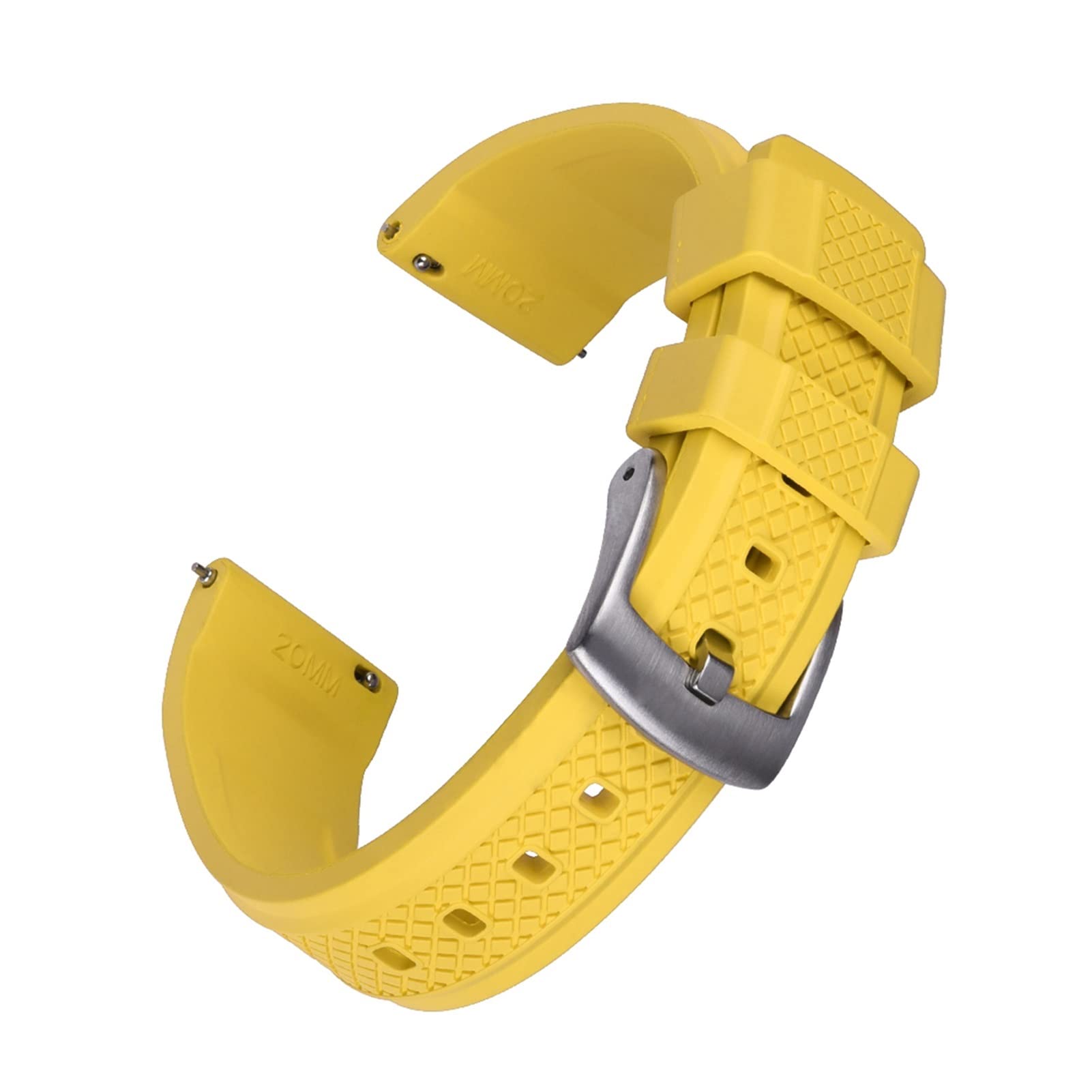 Uhrenarmband， Gummi Uhr Band Quick Release Strap Slide Keeper Gummi Riemen Wasserdicht Tauchen