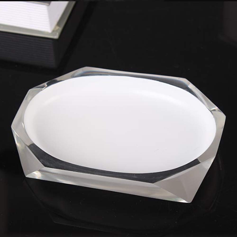 Juego de Accesorios de Baño de Resina Conjunto de Baño con Porta Cepillo de Dientes, 2 Tazas, Dispensador de Jabón Líquido, Jabonera,Blanco