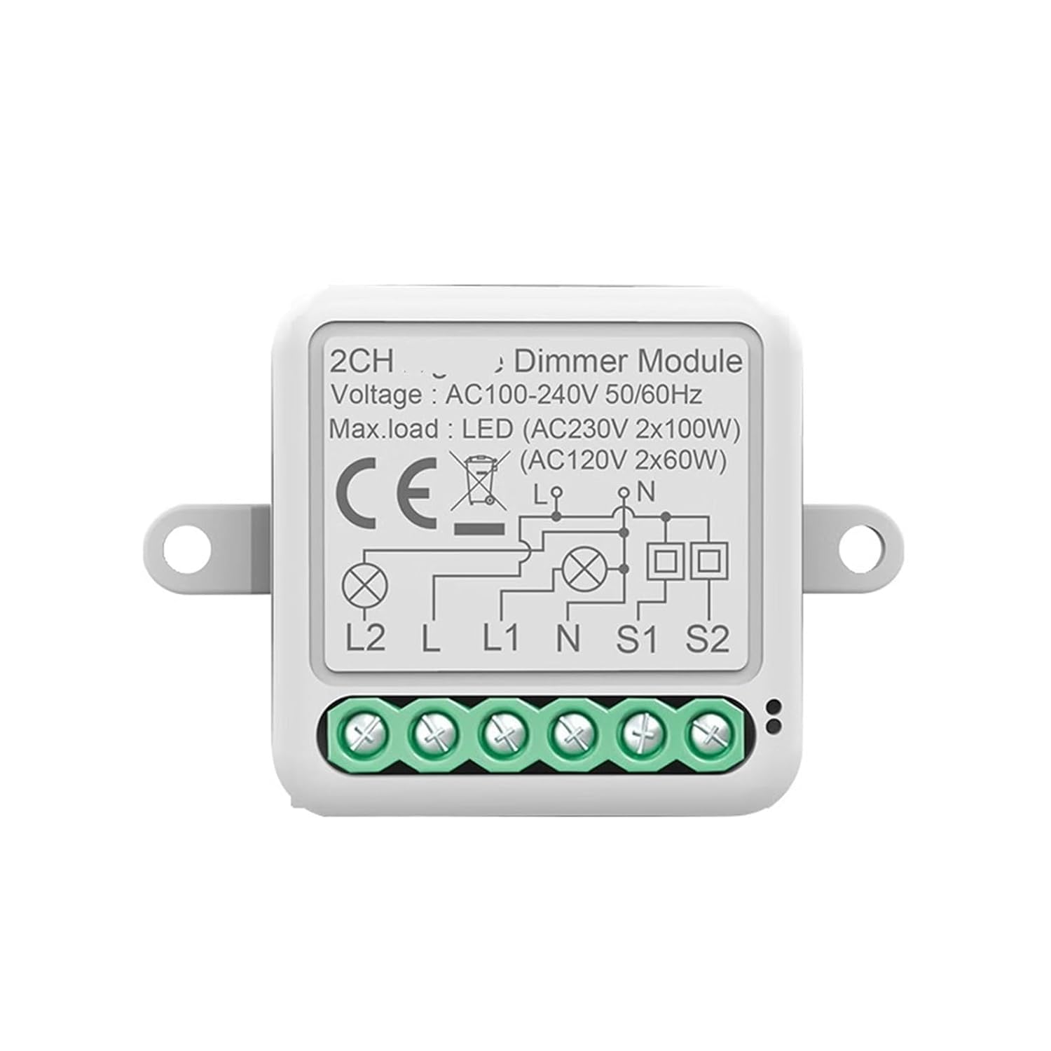 1 Pcs Dimmer Switch LED Light 1/2 Group Dimmer Switch Module Support 2-Way Control(1 Gang)