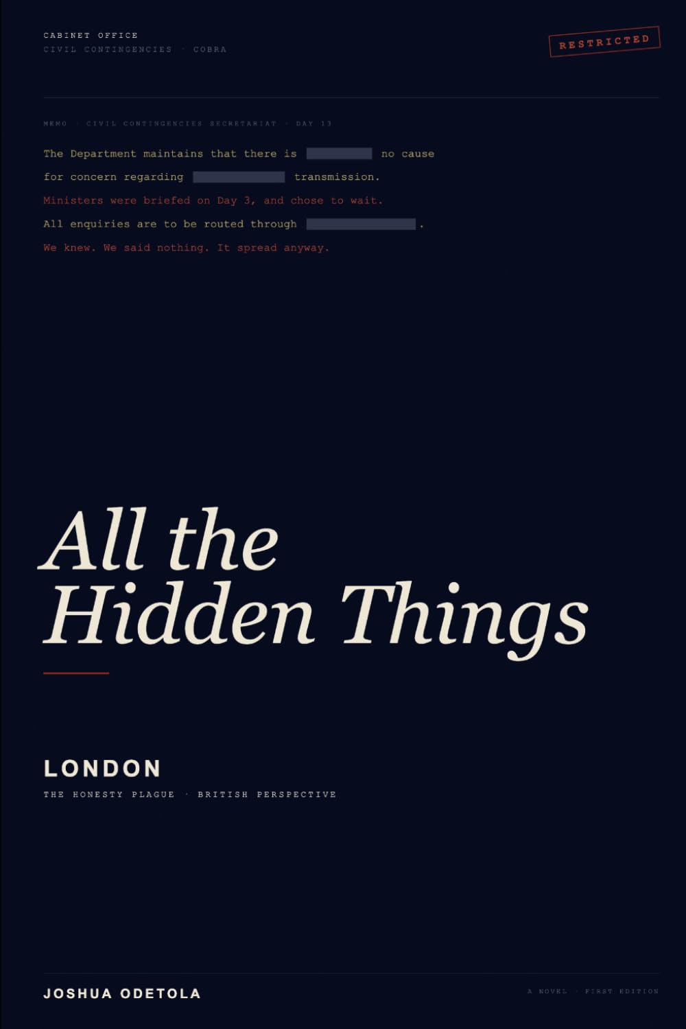 ALL THE HIDDEN THINGS: LONDON: The Honesty Plague - British Perspective