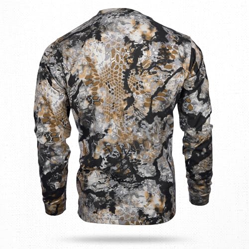 Kryptek Men's Standard Stalker Long Sleeve, 100% Cotton, Camo Hunting Tee2