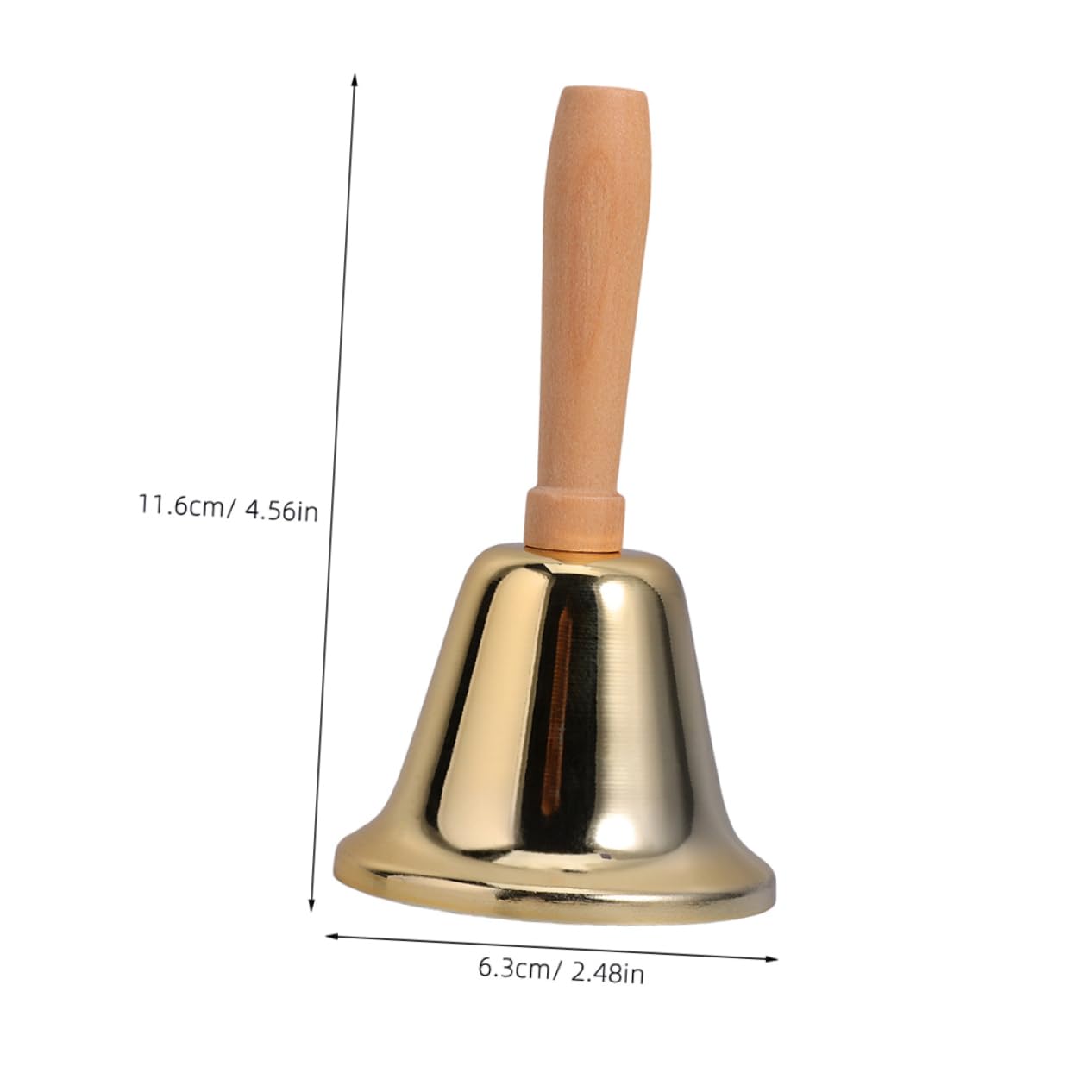 ERINGOGO Hand Bell Golden Dinner Bell for Classroom Reception and Service Call Bell for Elderly Pets and Holiday Celebrations and Stylish Design