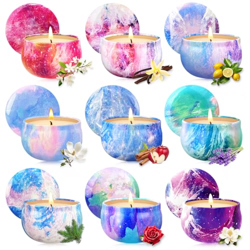 Aromatherapy Candles for 9 Pack, Scent Jar Candles Gifts for Women, Home Scented Candles Set for Valentine Birthday Mother's Thanksgiving Day Present