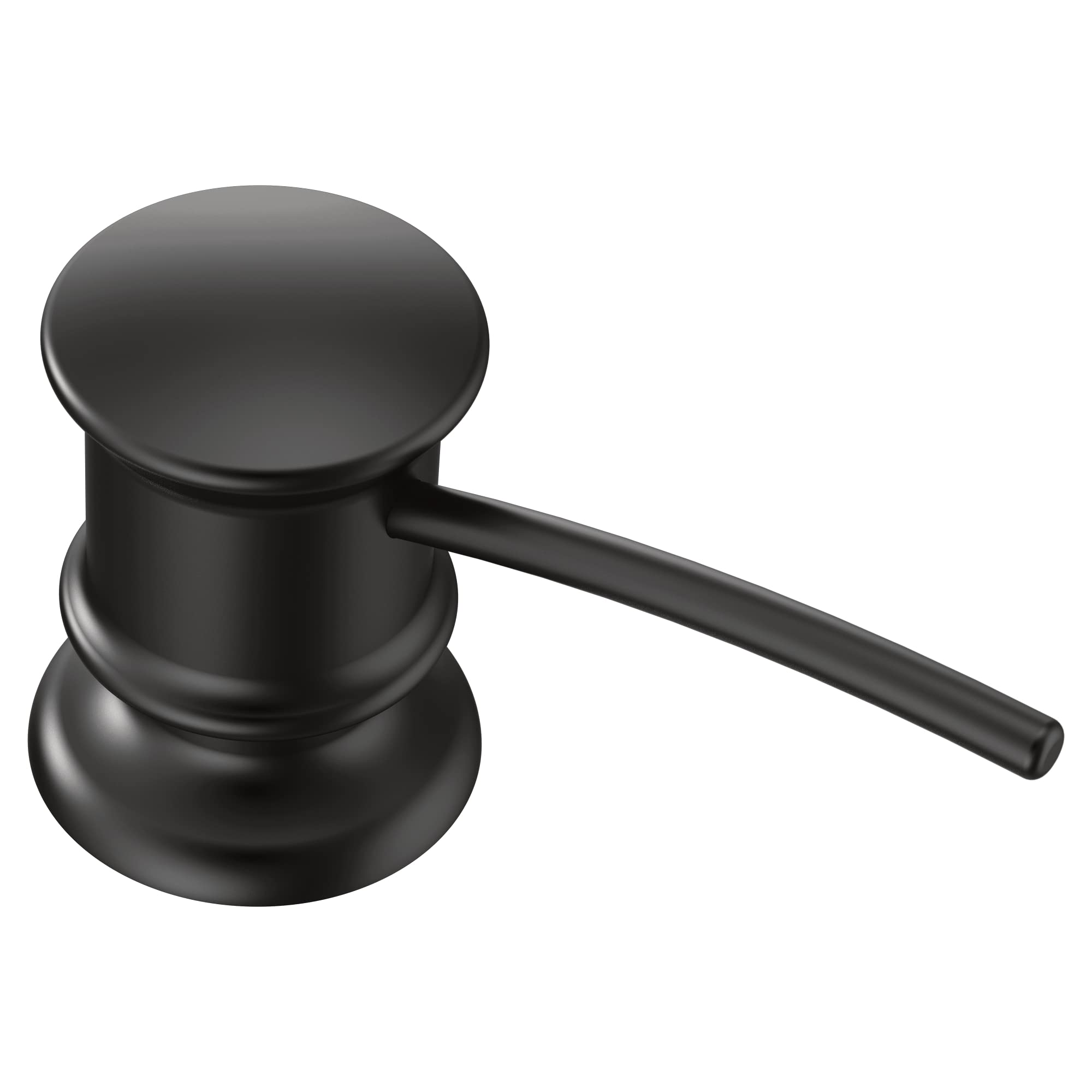 Moen 3944BL - Dispensador de jabón de cocina con botella recargable sobre el fregadero, color negro mate