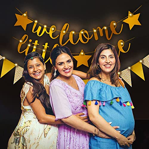 Image of Party Propz Baby Welcome Home Decoration Kit - 3pcs Welcome Home Banner (cardstock) With Fairy Light | Welcome Little One Banner | Welcome Home Bby Decoration | Welcome Homes Decoration | Welcome Baby