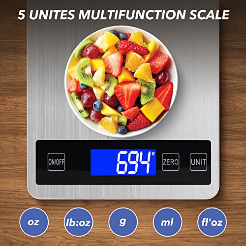 Virenzzo A10 33Lb Food Kitchen Digital Scale,1G/0.05Oz Precise Graduation thumb #1