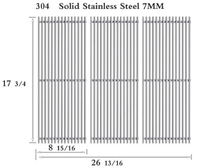 Htanch SF4103(3-Pack) Stainless Steel Cooking Grid Grates Replacement for Charmglow Gas Grill Model 810-8410-F; Charmglow 810-8410-F; Charmglow Models: 810-8410-F