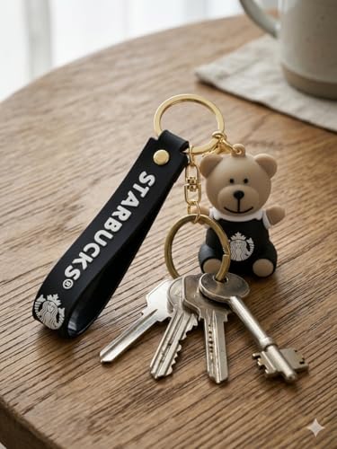 Smart Choiz Gold-Tone Coffee Cup Silicone Keychain with Wrist teddy - Image 7