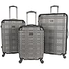Ben Sherman Nottingham Lightweight Hardside 4-Wheel Spinner Travel Luggage, Charcoal, 3-Piece Set (20″/24″/28″)