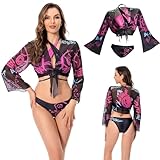 Nasfotim Women's Anime Swimsuit Bikini Swimming Suit Cosplay Outfit Costume Black