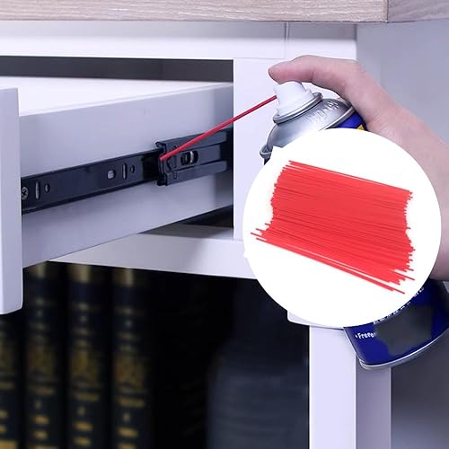 Miniatura 4 de Pajitas de lata, popotes de extensión de pulverización flexibles, popote de extensión de lata de aerosol de repuesto de plástico (5 pulgadasrojo,