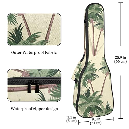 Housse pour ukulélé – Motif palmiers tropicaux rétro – Avec sangle réglable – Sac à dos pour ukulélé - Les Beatles, Paul McCartney, John Lennon, RIngo Starr, George Harrison Housse pour ukulélé - Motif palmiers tropicaux rétro - Avec sangle réglable - Sac à dos pour ukulélé – Image 5