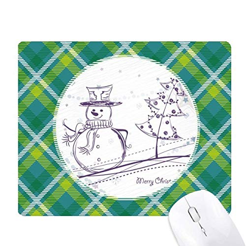 Tapis de souris bonhomme de neige blanche pour bureau gaming pixel