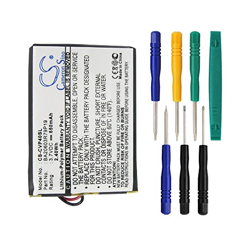 Cameron Sino 650mAh Battery for Creative DAP-FL0040, V, V Plus, Zen V with 7/pcs Toolskits