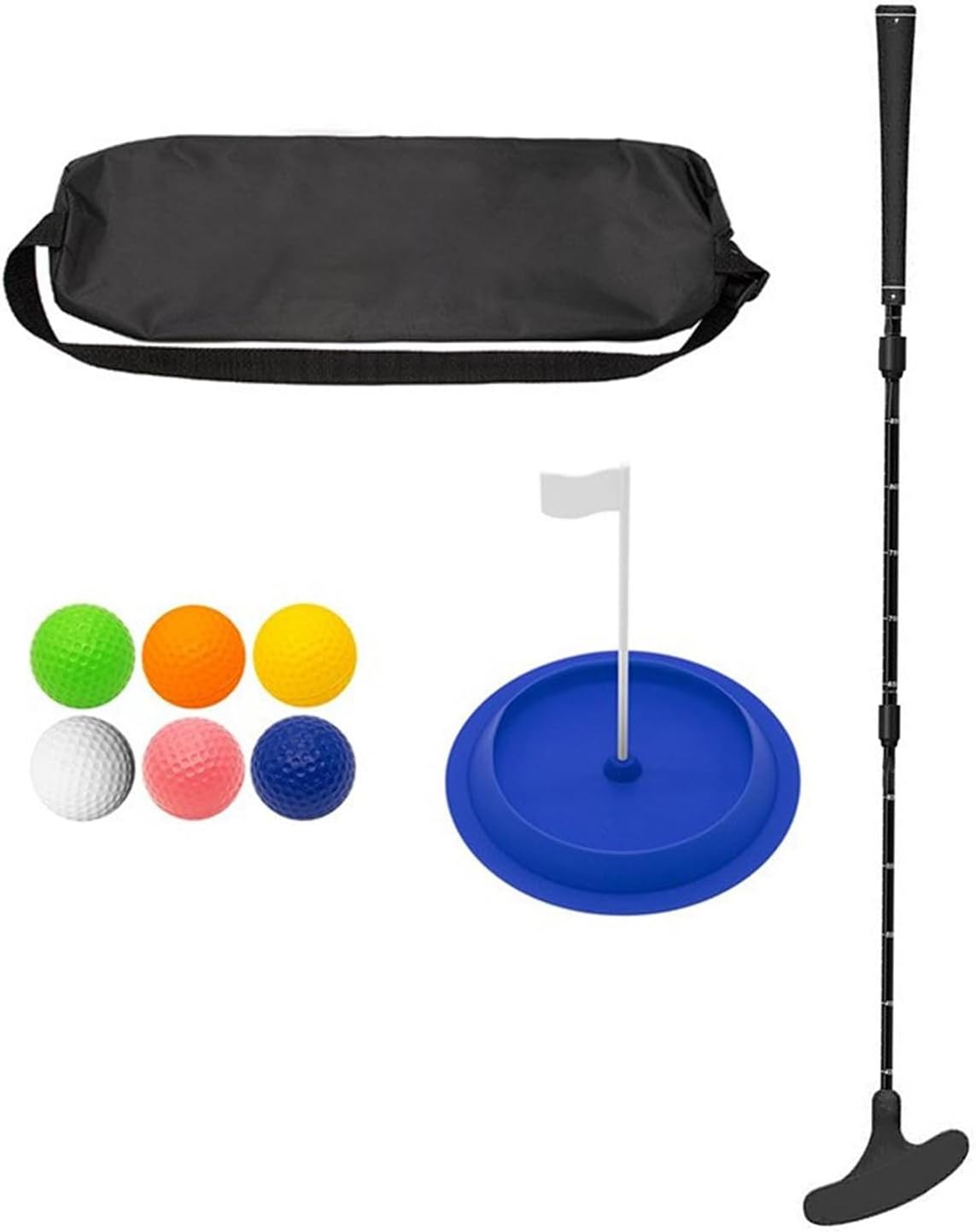 Golfs Putters Set Two Way Golfs Putters Club with Putting Disc and Practice Ball Adjustable Length Golfs Club Easy to Us