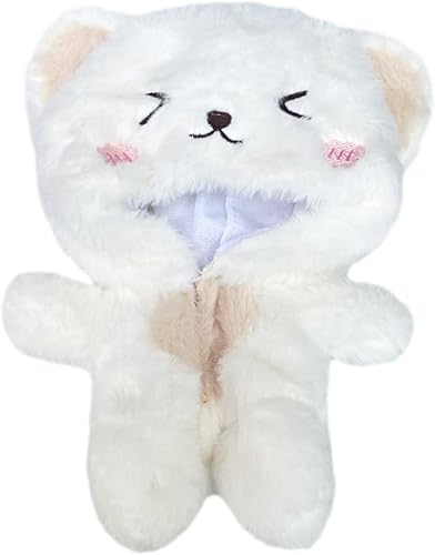 CALEMBOU Ropa de muñeca de peluche de 8 pulgadas, regalo para niños, pijamas, juguetes, accesorios para muñecas (traje de gato blanco)