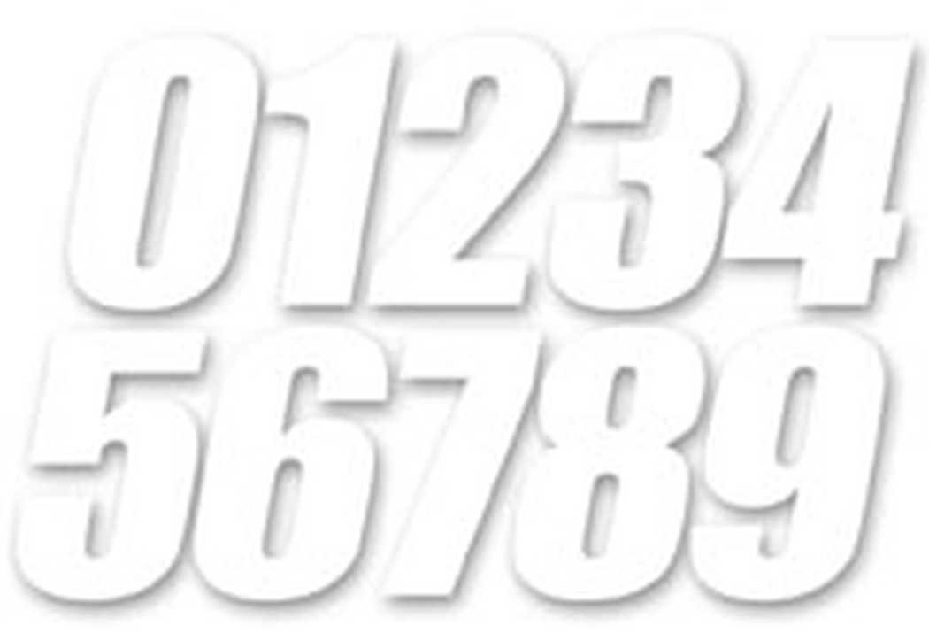 Dcor Individual Numbers 6in. - No.2 - White 45-16-2