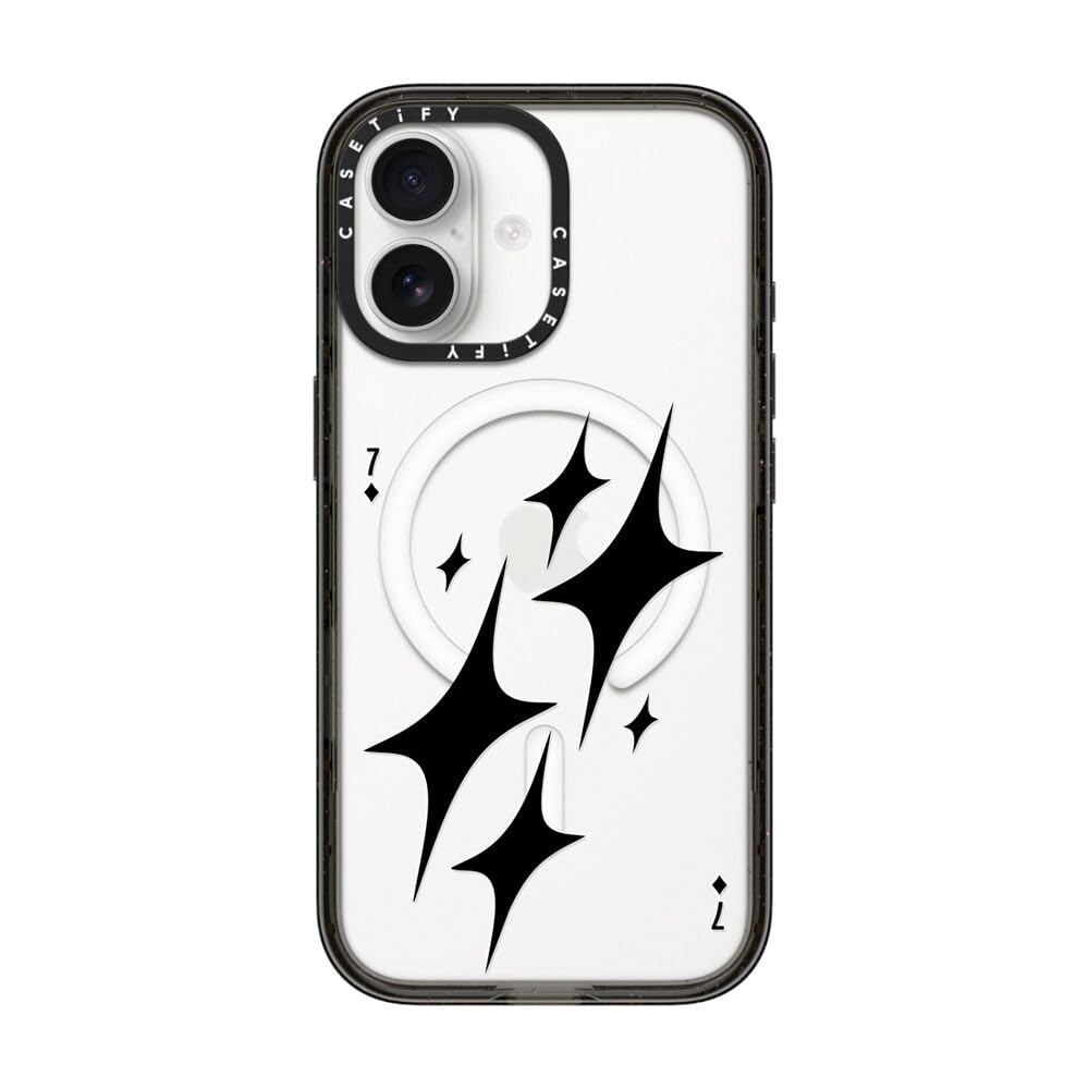 CASETiFY インパクト iPhone 17 ケース [MagSafe対応/薄型 軽量/耐衝撃] - Diamond card - クリア ブラック