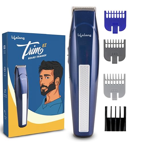 Lifelong Beard Trimmer for Man | Timmer Men Beard | Cordless Hair Trimmer for Men All in One | Grooming Kit with Skin Friendly Blades | Shaving Machin
