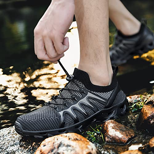 TANGYUGEN Mens Womens Water Shoes Quick Drying Aqua Beach Shoes Water Hiking Shoes Lightweight Water Sports Shoes for Swimming Fishing Kayaking2