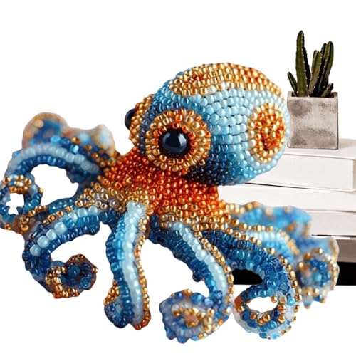Genérico Kit de bordado de cuentas, kit de bordado de animales para principiantes, proyectos de de joyería artesanal 3D, conjunto de arte decorativo de bricolaje para decoración del hogar, clases